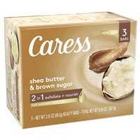 slide 3 of 17, Caress Shea Butter & Brown Sugar Beauty Bar Soap, 13.5 oz