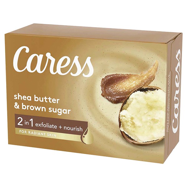 slide 16 of 17, Caress Shea Butter & Brown Sugar Beauty Bar Soap, 13.5 oz