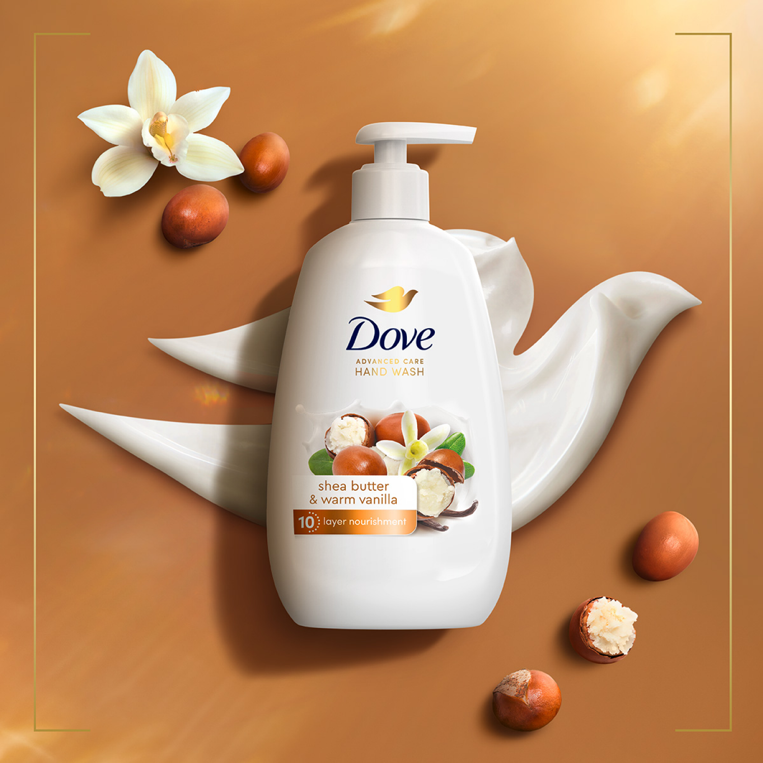 slide 2 of 5, Dove Advanced Care Shea Butter & Warm Vanilla Hand Wash 12 fl oz, 12 fl oz
