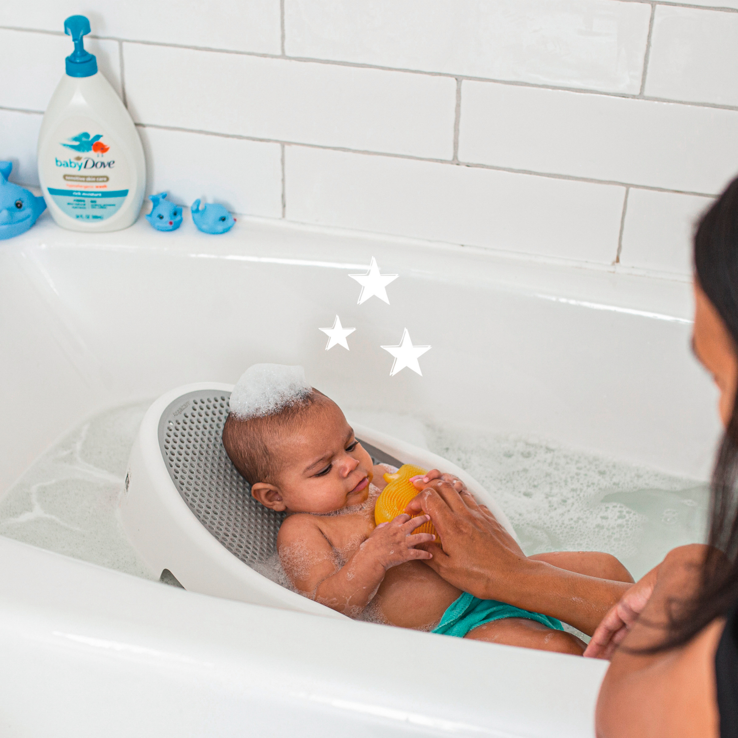 slide 2 of 4, Baby Dove Sensitive Skin Care Baby Baby Wash, Fragrance Free Moisture, 34 oz