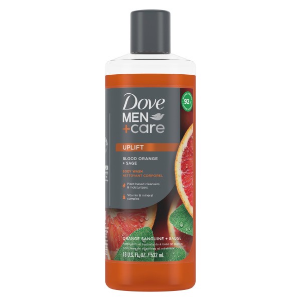 slide 4 of 13, Dove Men+Care 18 oz Body Wash Blood Orange + Sage, 18 oz