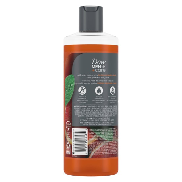 slide 8 of 13, Dove Men+Care 18 oz Body Wash Blood Orange + Sage, 18 oz
