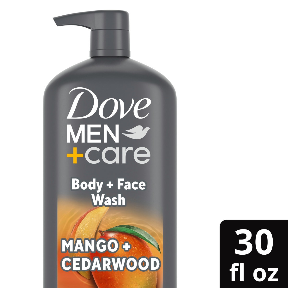 slide 1 of 21, Dove Men+Care Body Wash - Mango & Cedarwood, 30 oz