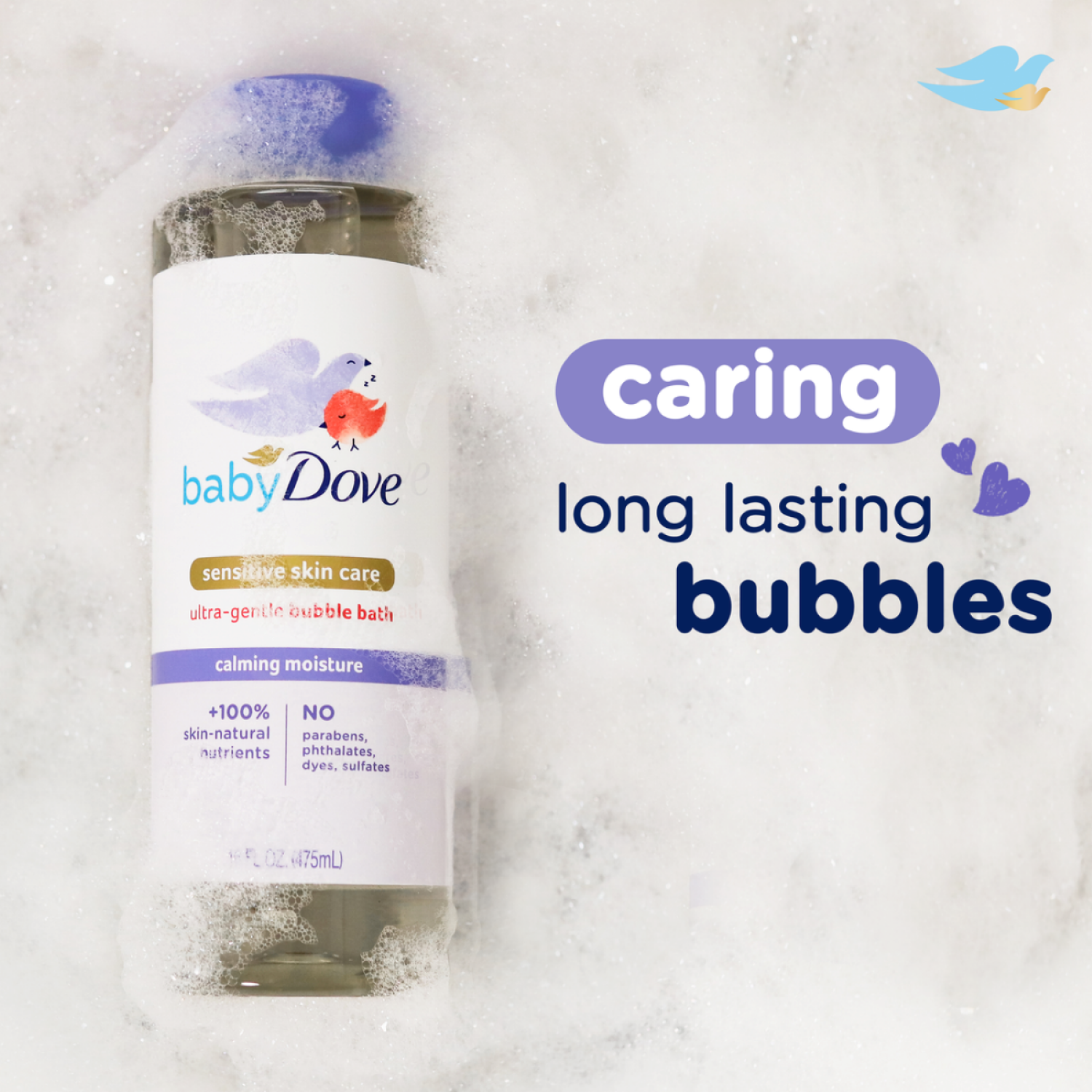 slide 3 of 6, Baby Dove Calming Nights Bubble Bath - 16oz, 16 oz