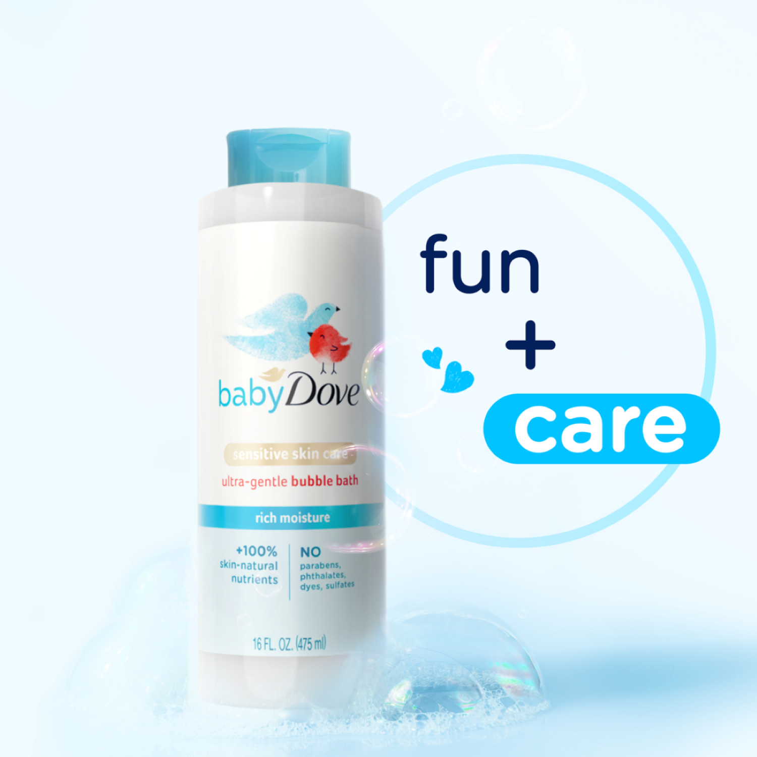 slide 6 of 6, Baby Dove Rich Moisture Bubble Bath - 16oz, 16 oz