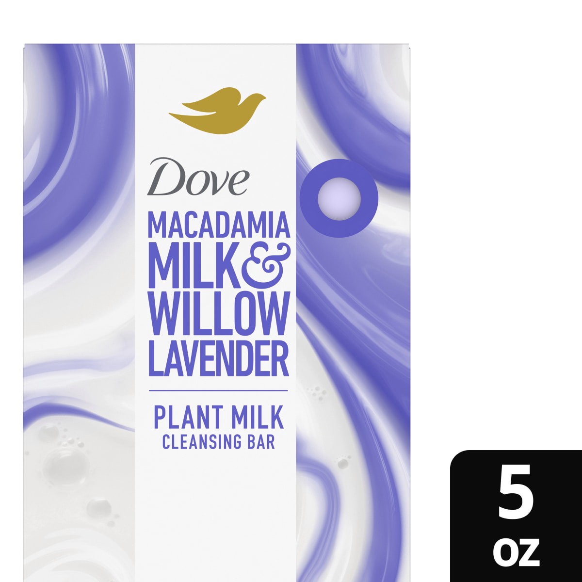 slide 1 of 21, Dove Plant Milk Cleansing Bar Soap Macadamia Milk & Willow Lavender, 5 oz