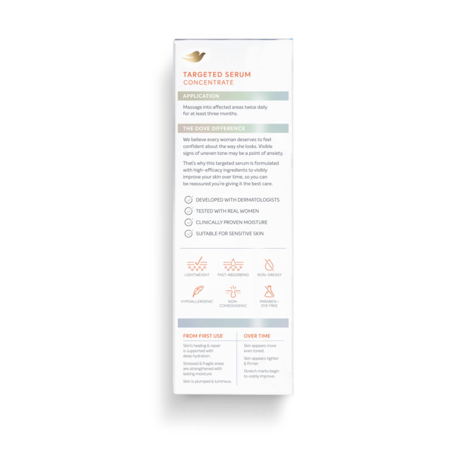 slide 3 of 3, Dove Targeted Serum Multipurpose for Stretch Marks, Dark Spots, Uneven Skin Tone and Elasticity, with Tone Balance Complex, Niacinamide, Collagen Peptides and Natural Moisturizing Factors, 3.2 oz, 3.2 oz