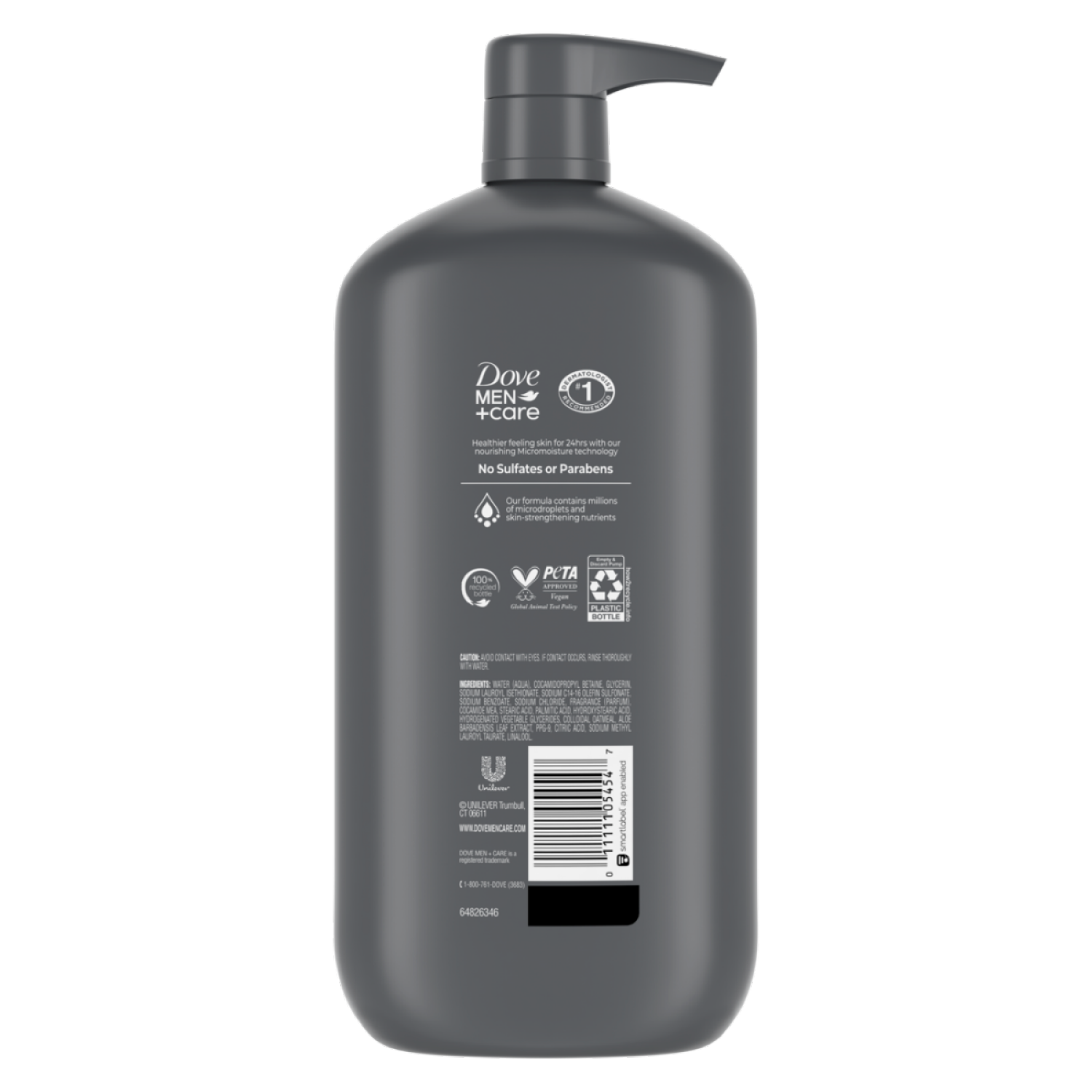 slide 4 of 6, Dove Men+Care Body & Face Wash For Hydrated, Smooth Skin Sensitive Skin 30 fl oz, 30 fl oz