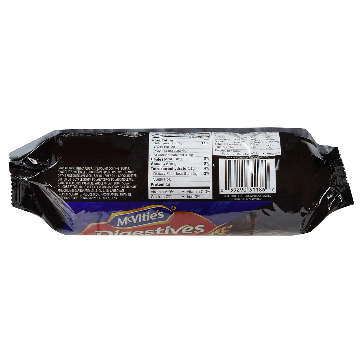 slide 2 of 2, Mcvitie's Digestives Dark Chocolate Flavor Coating Biscuits 10.5 oz Wrapper, 10.5 oz