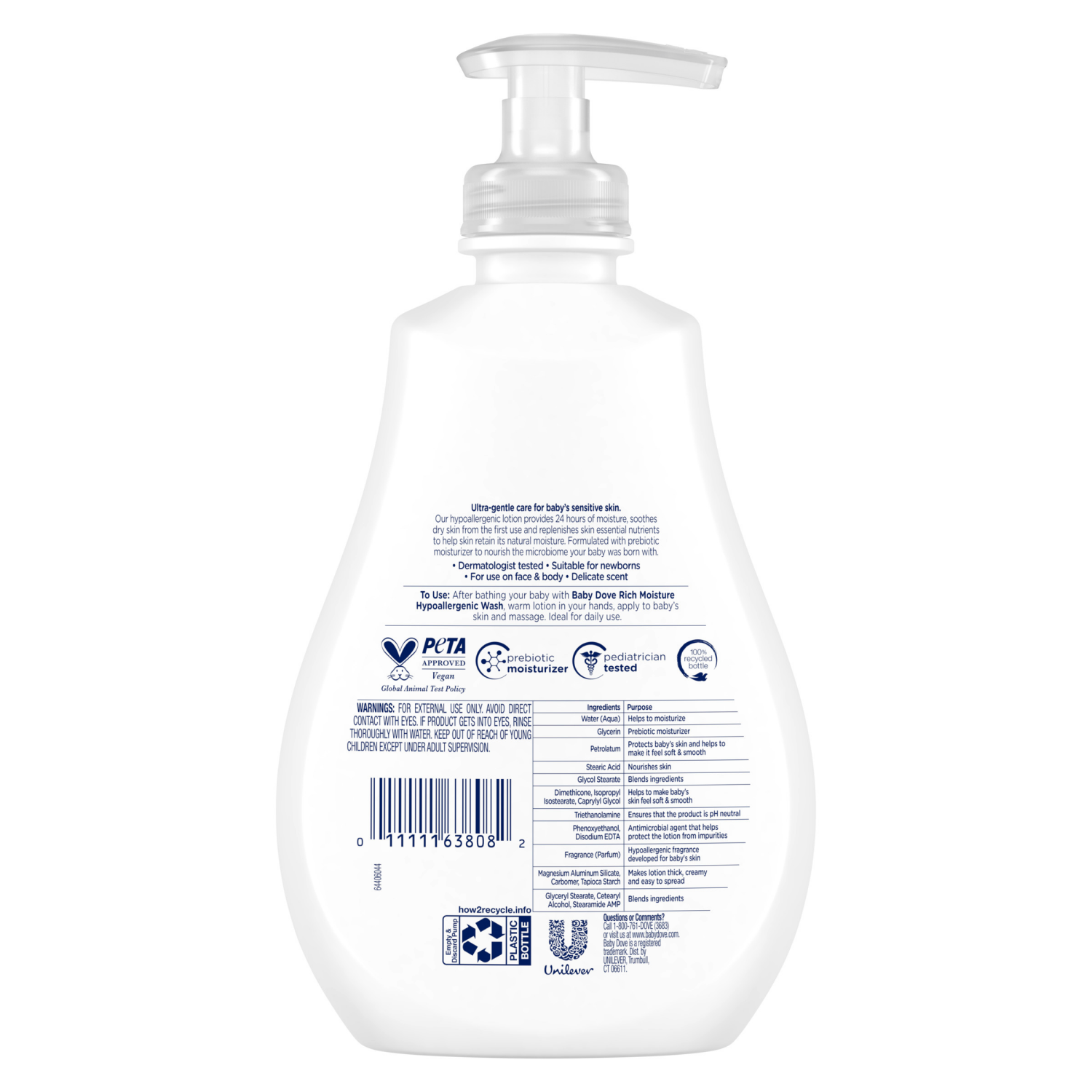 slide 2 of 5, Baby Dove Sensitive Skin Care Hypoallergenic Lotion 13 oz, 13 oz