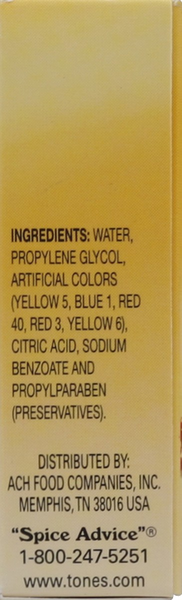 slide 4 of 4, Tone's Food Color Kit, 0.3 fl oz, 4 Count, 4 ct