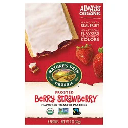 Natures Path Organic Toaster Pastries Frosted Berry Strawberry - 11 Oz
