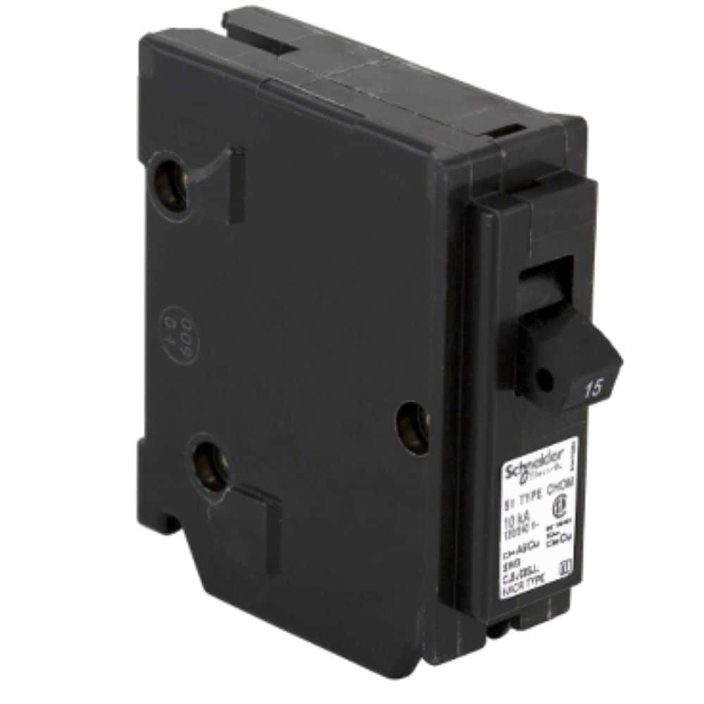 slide 4 of 6, Square D Homeline 15-amp 1 -Pole Standard trip Circuit Breaker, 1 ct
