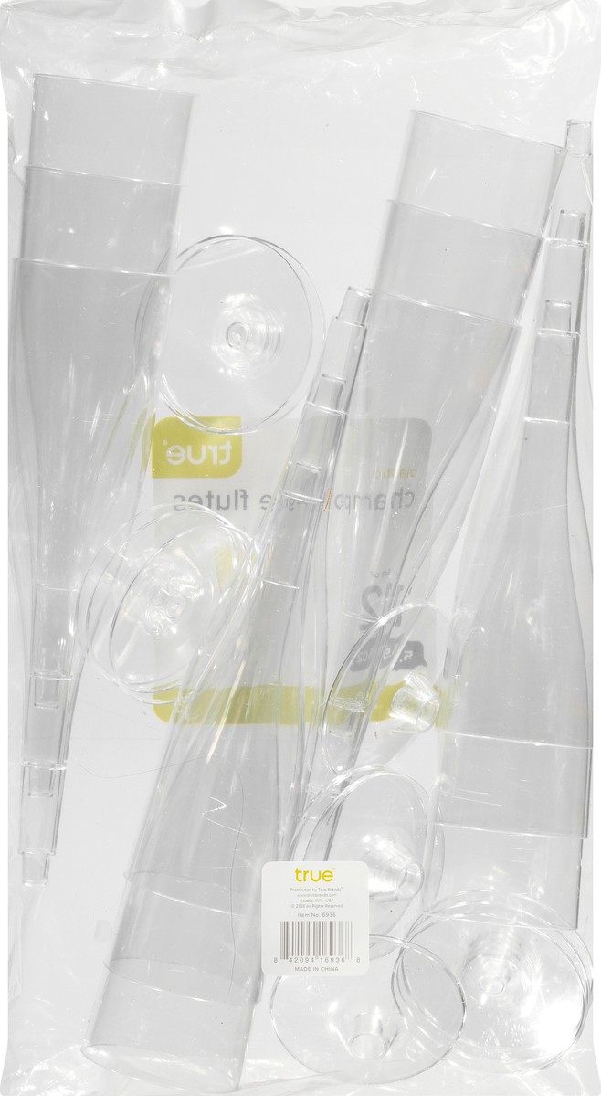 slide 7 of 10, TRUE 5.5 Ounce Plastic Champagne Flutes 12 ea, 12 ct