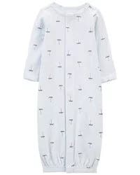 Carter's Baby Preemie Striped Sleeper Gown Blue UP5LB