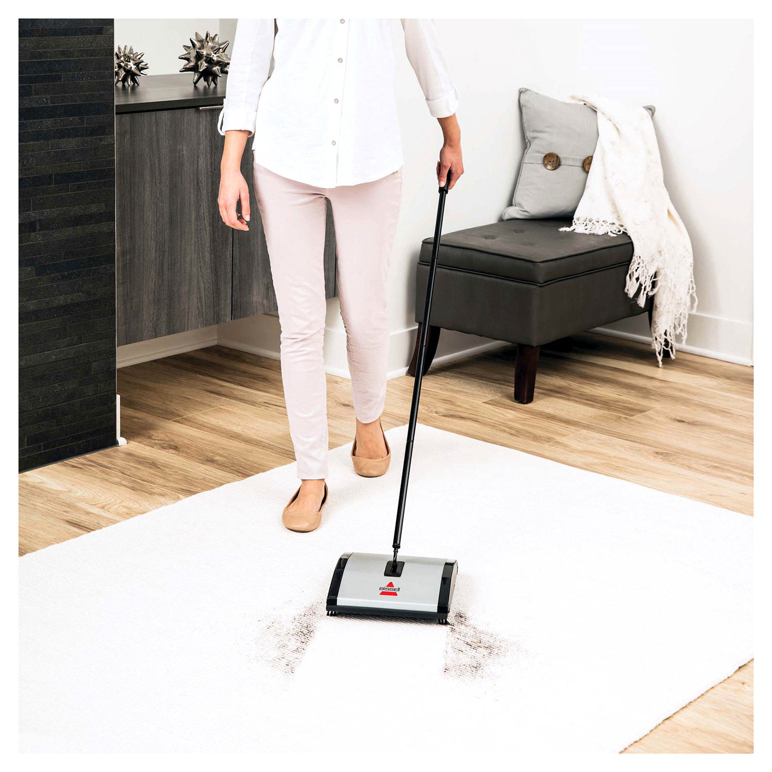 slide 3 of 5, BISSELL Natural Sweep Carpet & Floor Sweeper - Silver 92N0, 1 ct