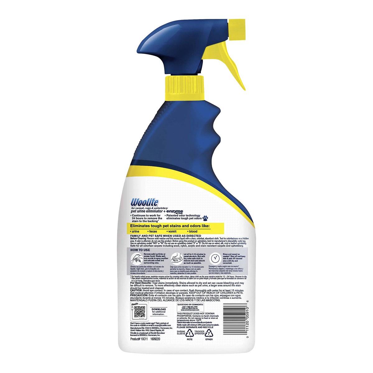 slide 2 of 2, Woolite Pet Urine Eliminator +Enzyme Action 22 oz, 22 oz