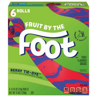slide 1 of 1, Betty Crocker Fruit By The Foot Fruit Flavored Snacks Berry Tie Dye - 6-0.75 Oz, 6 ct