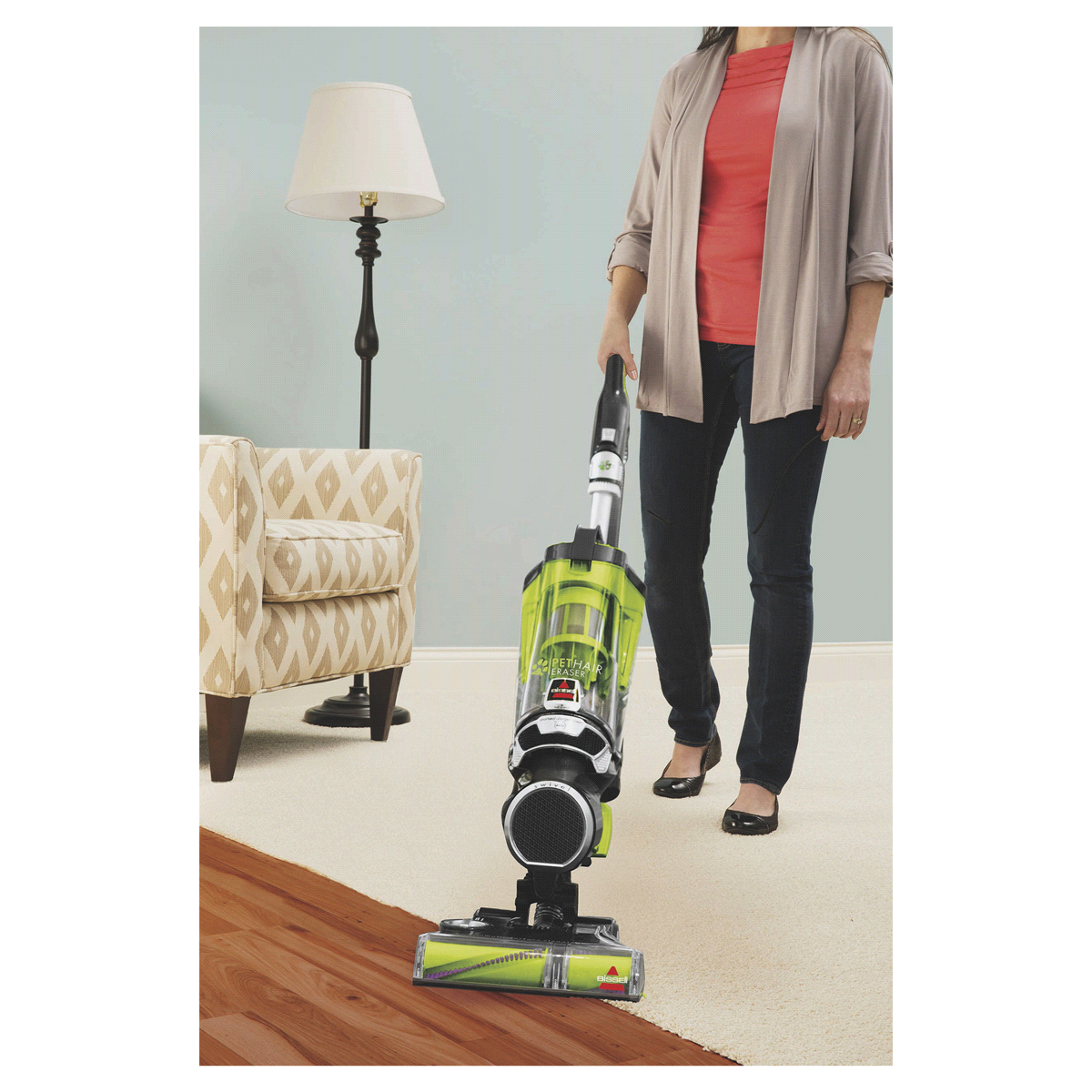 slide 3 of 8, BISSELL Pet Hair Eraser Upright Vacuum - Chacha Lime 1650, 1 ct