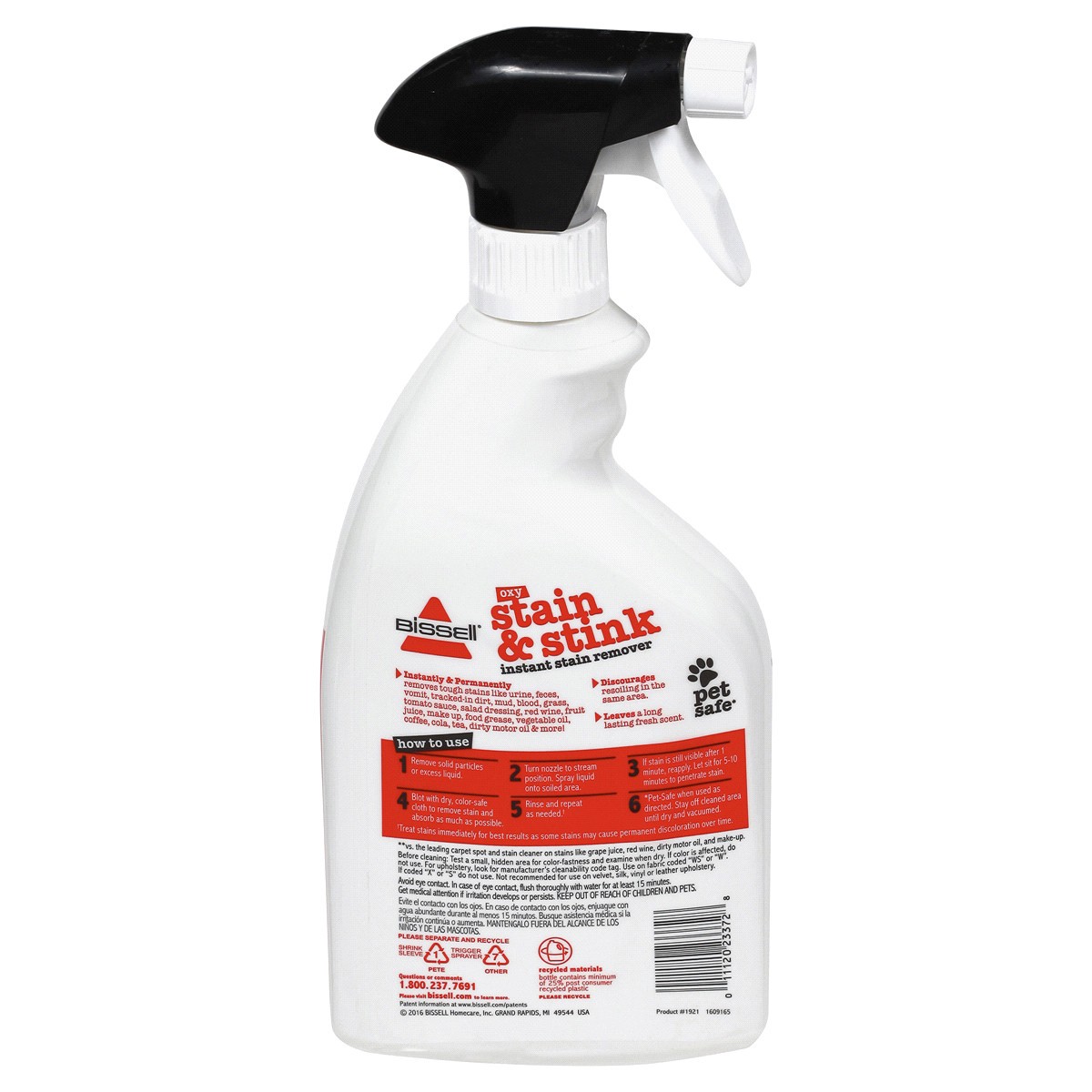 slide 5 of 5, Bissell Oxy Stain & Stink Instant Stain Remover, 1 ct