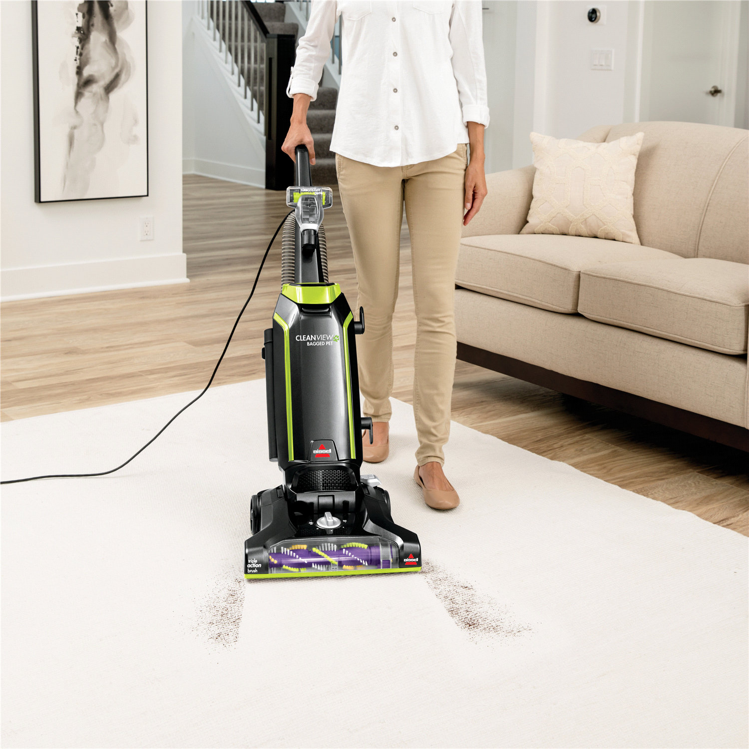 slide 3 of 5, Bissell CleanView Bagged Pet Upright Vacuum Cleaner, 1 ct