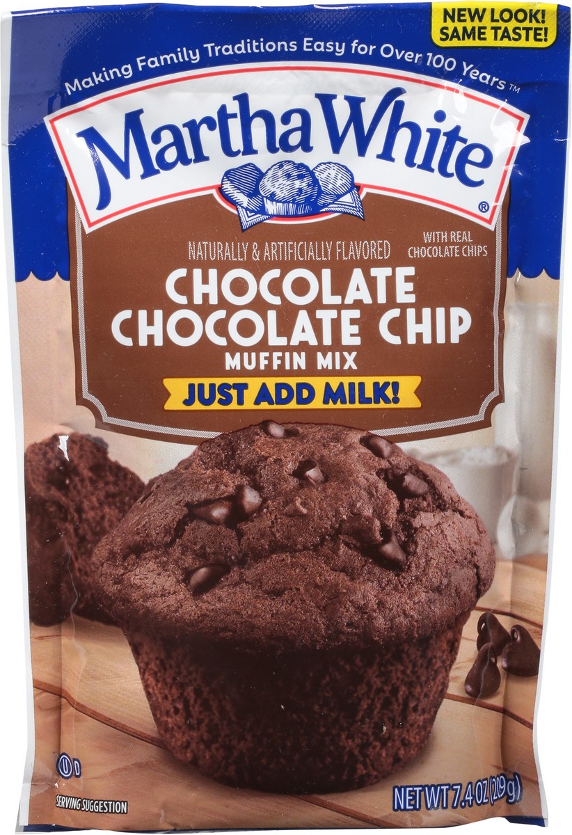 slide 5 of 13, Martha White Chocolate Chocolate Chip Muffin Mix, 7.4 oz