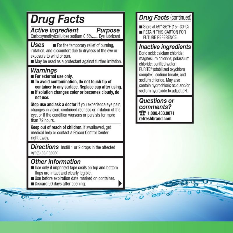 slide 12 of 13, Refresh Tears Moisture Drops for Dry Eyes - 0.5 fl oz/2ct, 2 ct; 0.5 fl oz