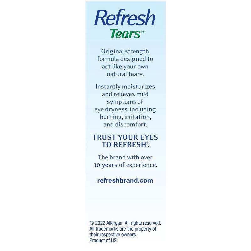 slide 4 of 13, Refresh Tears Moisture Drops for Dry Eyes - 0.5 fl oz/2ct, 2 ct; 0.5 fl oz