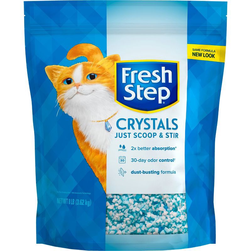 slide 2 of 8, Fresh Step Crystals Premium Scented Cat Litter - 8lb, 8 lb