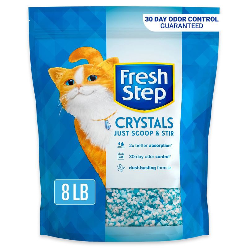 slide 1 of 8, Fresh Step Crystals Premium Scented Cat Litter - 8lb, 8 lb