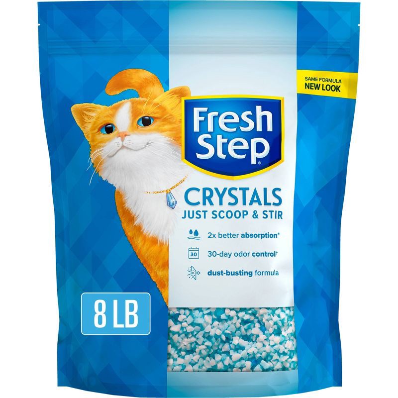 slide 1 of 4, Fresh Step Crystals Premium Scented Cat Litter - 8lb, 8 lb