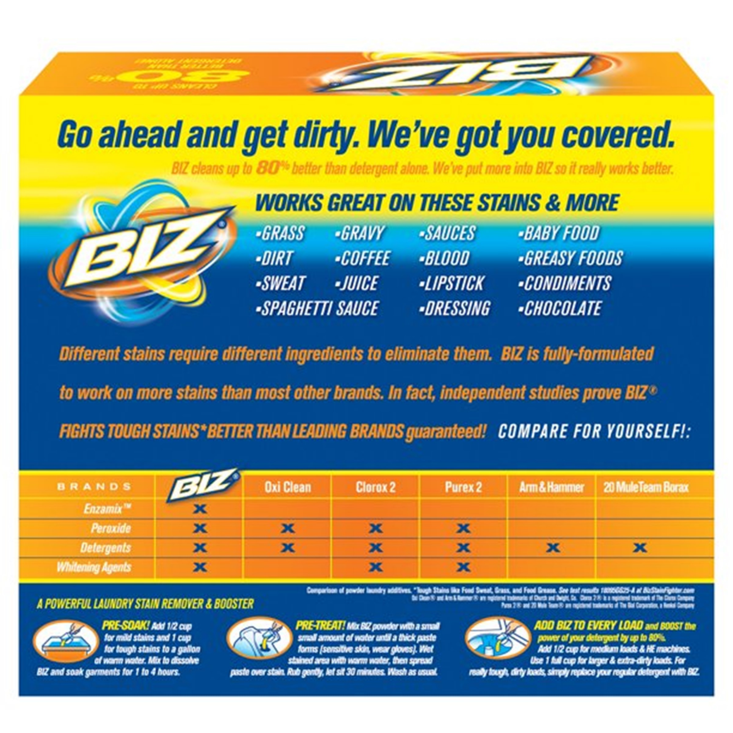 slide 2 of 4, BIZ Stain & Odor Eliminator Powder, 37.5 oz