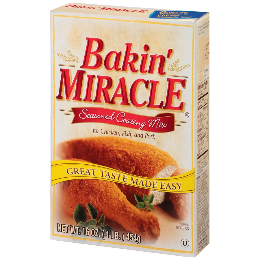 slide 3 of 8, Bakin' Miracle Seasoned Coating Mix For Chicken Fish And Pork, 16 oz