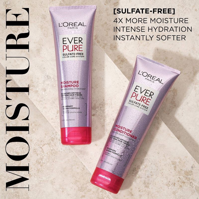 slide 3 of 10, L'Oreal Paris EverPure Moisture Rosemary Oil Conditioner for Dry Hair - 8.5 fl oz, 8.5 fl oz