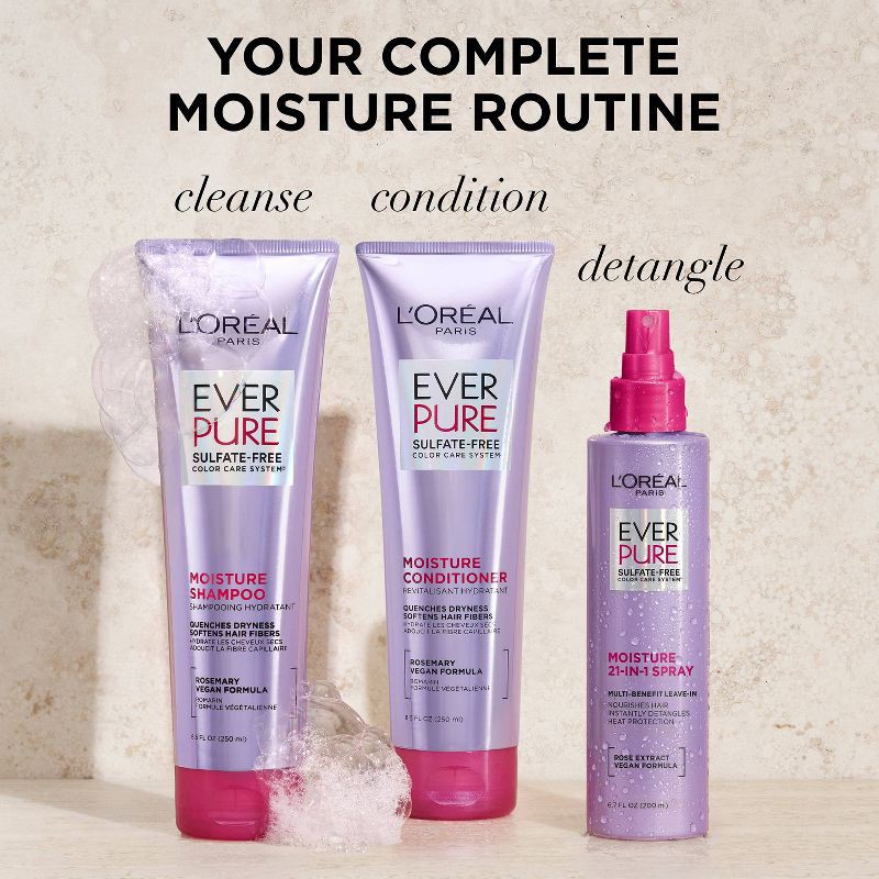 slide 8 of 10, L'Oreal Paris EverPure Moisture Rosemary Oil Conditioner for Dry Hair - 8.5 fl oz, 8.5 fl oz