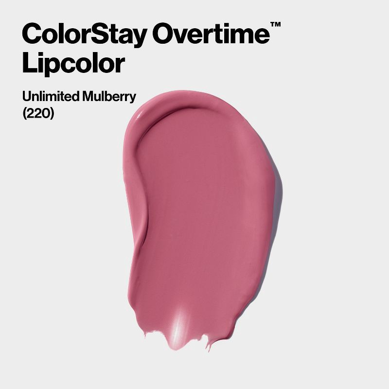 slide 3 of 8, Revlon ColorStay Overtime Lipcolor - Unlimited Mulberry - 0.07 fl oz, 0.07 fl oz