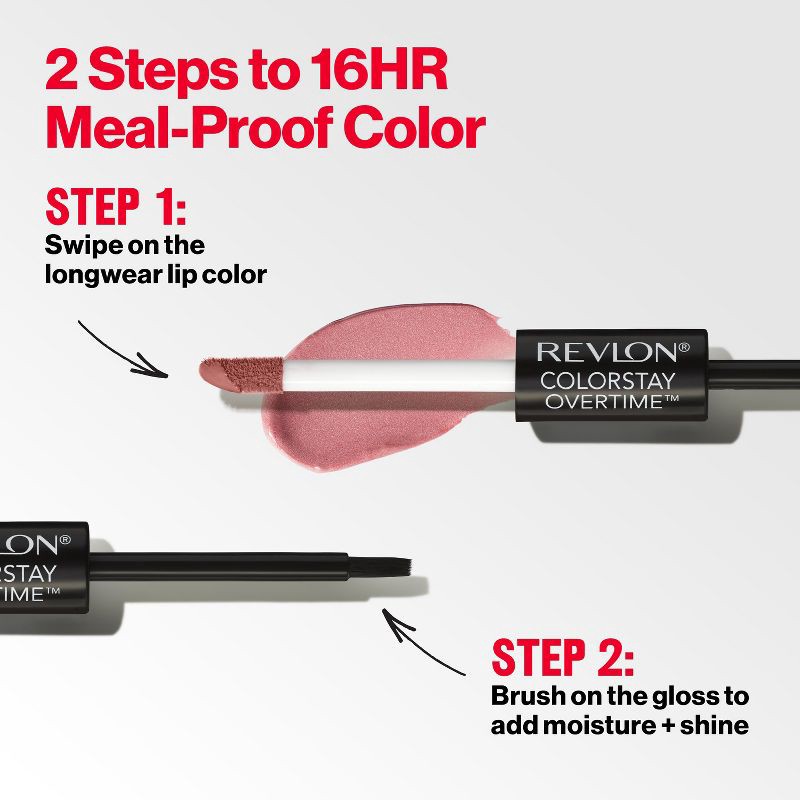 slide 5 of 8, Revlon ColorStay Overtime Lipcolor - Unlimited Mulberry - 0.07 fl oz, 0.07 fl oz