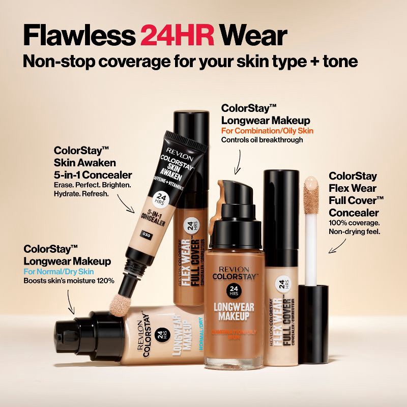 slide 10 of 11, Revlon ColorStay Makeup for Normal/Dry Skin with SPF 20 - 400 Caramel - 1 fl oz, 1 fl oz