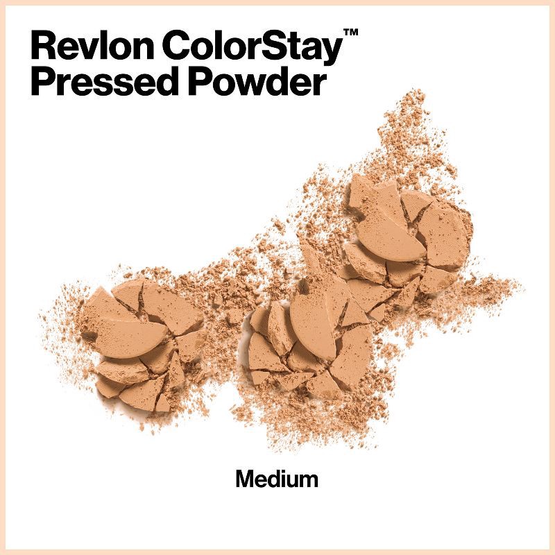 slide 3 of 5, Revlon Colorstay Finishing Pressed Powder - Lightweight and Oil-Free - 840 Medium - 0.3oz, 0.3 oz