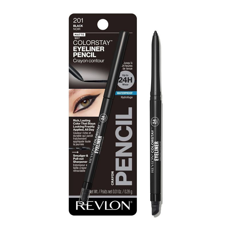 slide 1 of 10, Revlon Colorstay Waterproof Eyeliner with Built-in Smudger - 201 Black - 0.01oz, 0.01 oz