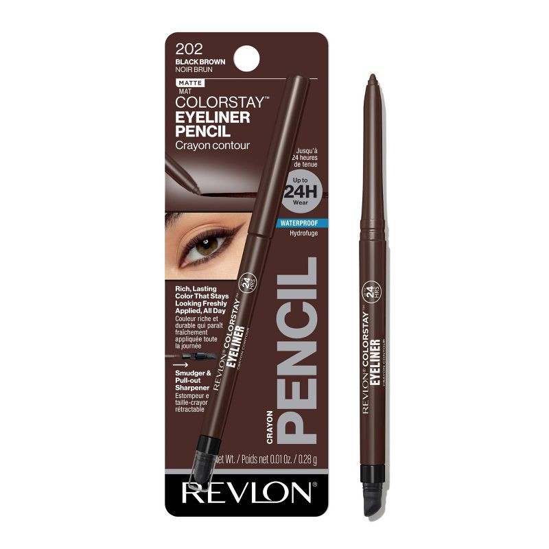 slide 1 of 9, Revlon Colorstay Waterproof Eyeliner with Built-in Smudger - 202 Black Brown - 0.01oz, 0.01 oz