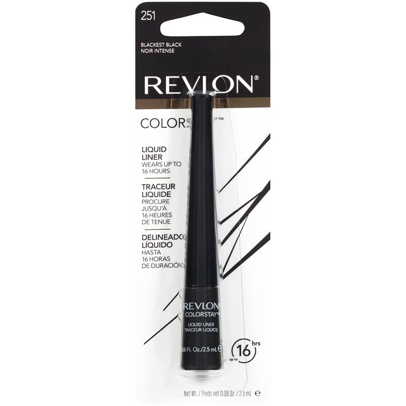 slide 3 of 5, Revlon ColorStay Liquid Eyeliner Blackest Black - 0.08oz, 0.08 oz