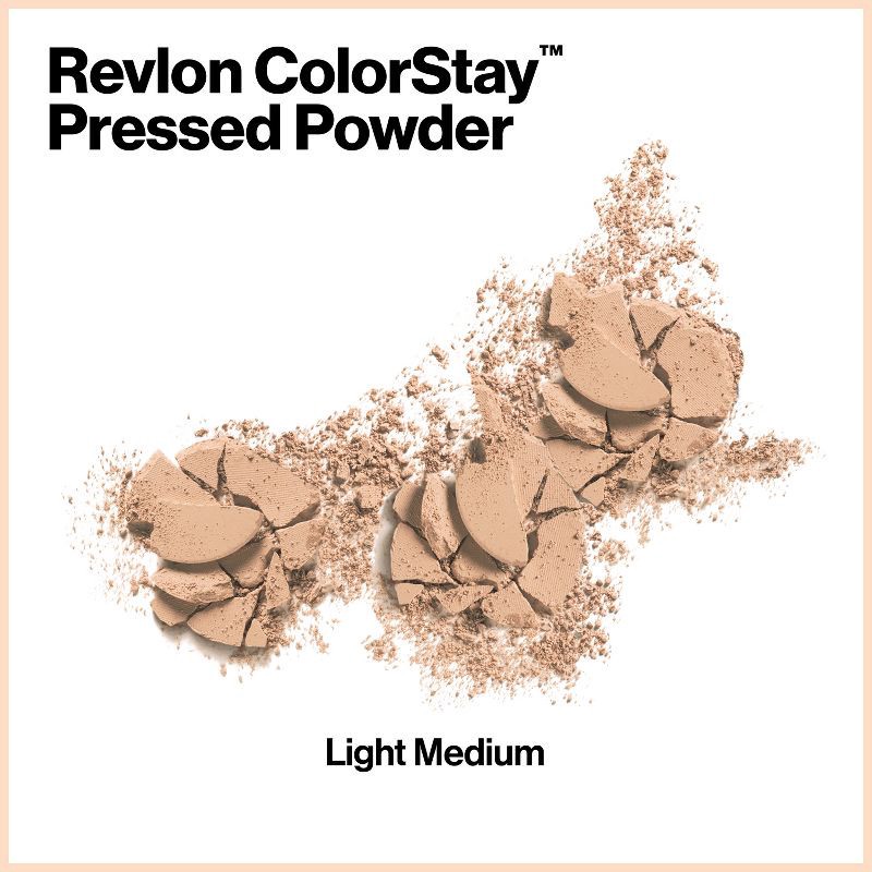 slide 3 of 5, Revlon Colorstay Finishing Pressed Powder - Lightweight and Oil-Free - 830 Light/Medium - 0.3oz, 0.3 oz