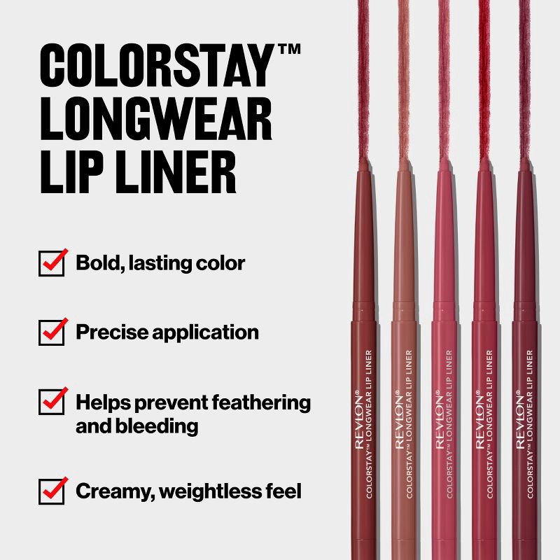 slide 4 of 7, Revlon ColorStay Lip Liner with Built in Sharpener - Nude - 0.01oz, 0.01 oz