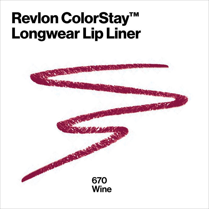 slide 3 of 7, Revlon ColorStay Lip Liner with Built in Sharpener - Wine - 0.01oz, 0.01 oz