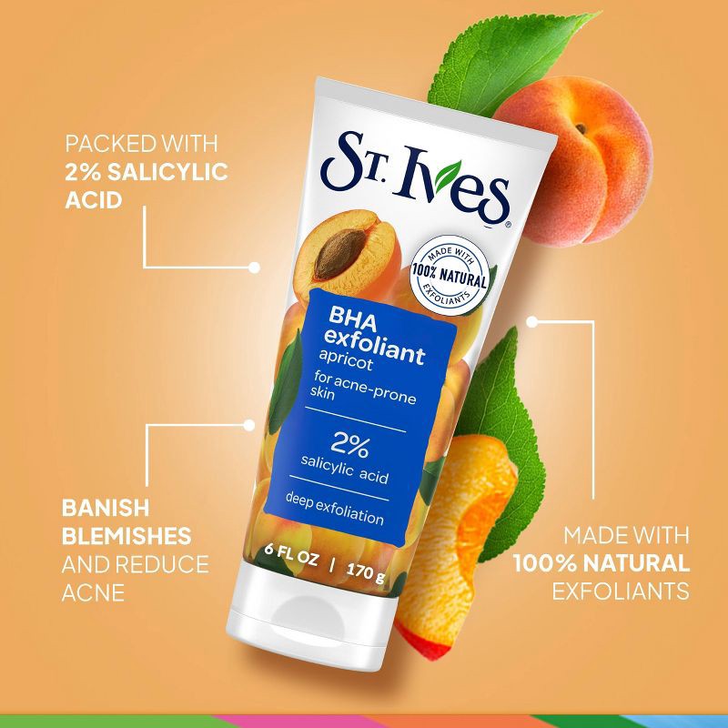 slide 3 of 8, St. Ives BHA Apricot Face Exfoliant for Acne Prone Skin - 6floz​, 1 ct
