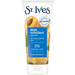 St. Ives BHA Apricot Face Exfoliant for Acne Prone Skin - 6oz: Aluminum-Free, Hypoallergenic, Oil-Free