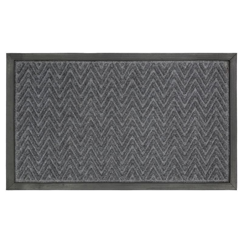 slide 1 of 5, 1'6"x2'6" Gateway Utility Doormat Charcoal - Mohawk: Skid-Resistant Outdoor Floor Mat, Low Pile, Recycled Rubber, 1 ct