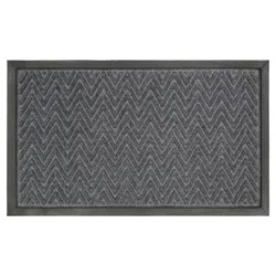 1'6"x2'6" Gateway Utility Doormat Charcoal - Mohawk: Skid-Resistant Outdoor Floor Mat, Low Pile, Recycled Rubber
