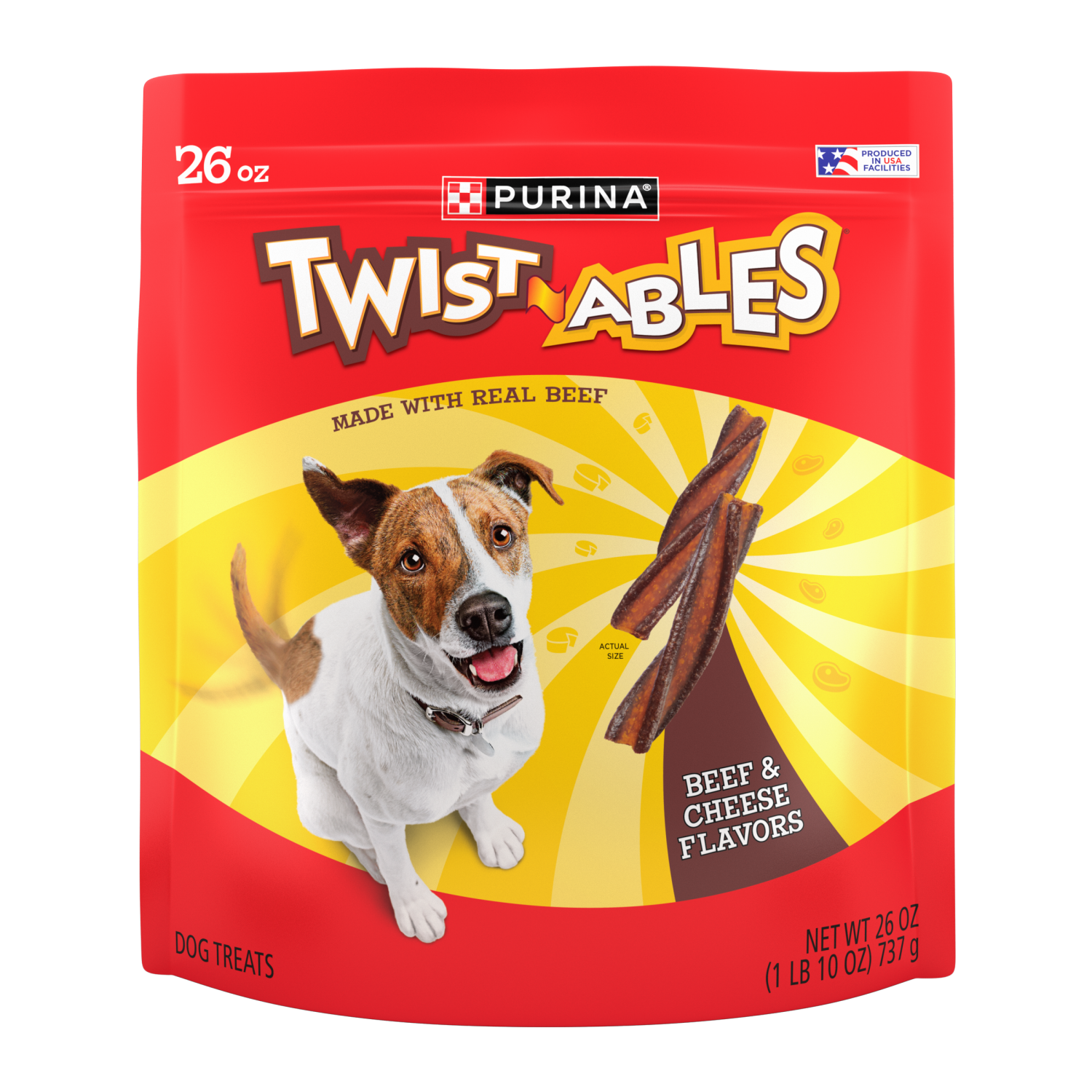 slide 1 of 5, Purina Twist-Ables Beef & Cheese Flavors Dog Treats 26 oz, 26 oz